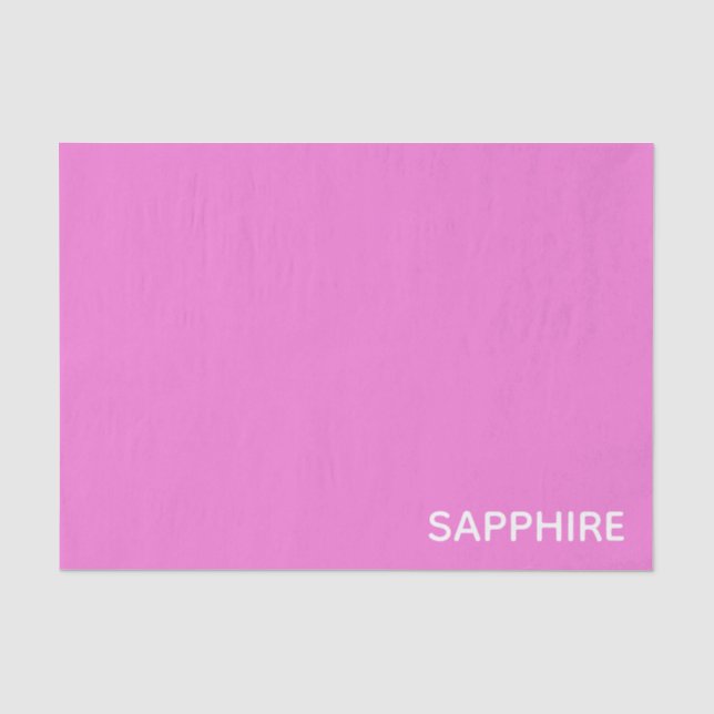 Saphir pink farbname seidenpapier (Vorderseite)