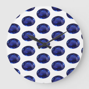 Saphir September Geburtsstein Blau Große Uhr