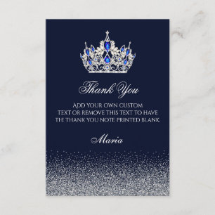 Saphir sophistiqué Merci Cartes