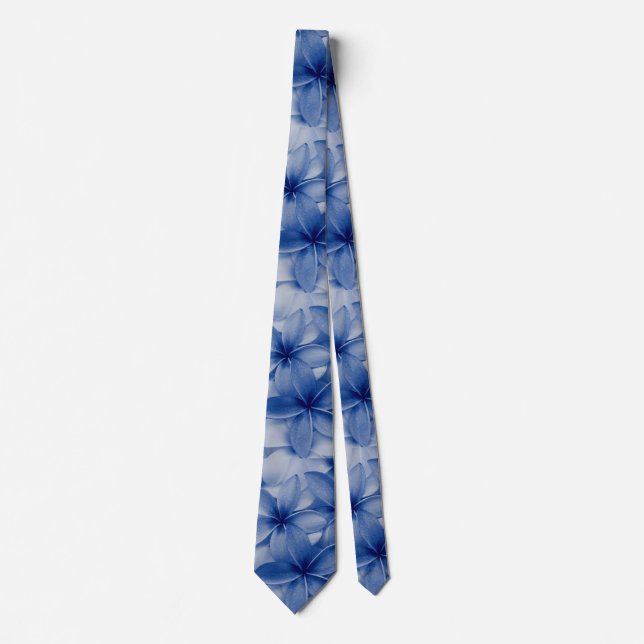 Saphir und Azure-Blume Krawatte (Vorderseite)