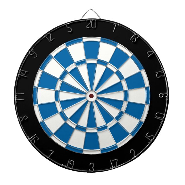 Saphirblau Schwarz und Weiß Dartscheibe (vorne)