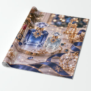 Saphirblaue Weihnachts-Schönheit Geschenkpapier