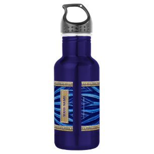Saphirblauer Edelstahl-Trinkflasche "La Souris d'O Edelstahlflasche