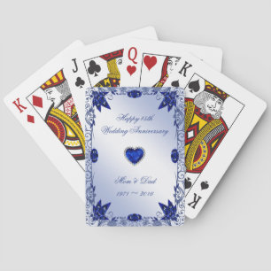 Saphire 45. Hochzeitstag Spielkarten