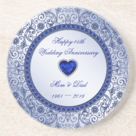 Saphire 45. Hochzeitstag Untersetzer