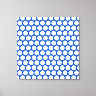 Saphire Asian Moods Ikat Dots Leinwanddruck