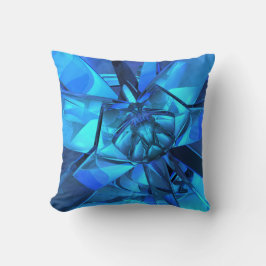 Saphire Blue Abstrakt Pillow Kissen