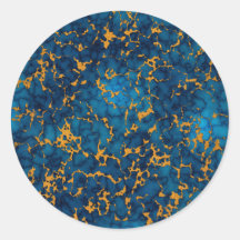 Saphire Blue and Gold Marmor Texture Design