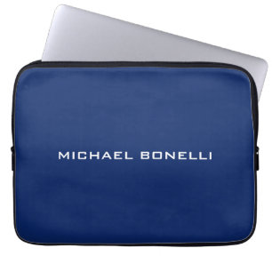 Saphire Blue Minimalistisch Schlicht Legible Moder Laptopschutzhülle