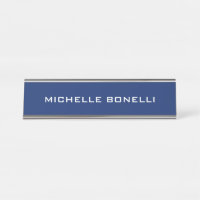 Saphire Blue Minimalistisch Schlicht Legible Moder