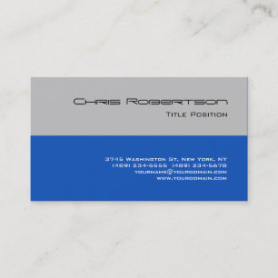 Saphire Blue Silver Gray Charming Business Card Visitenkarte