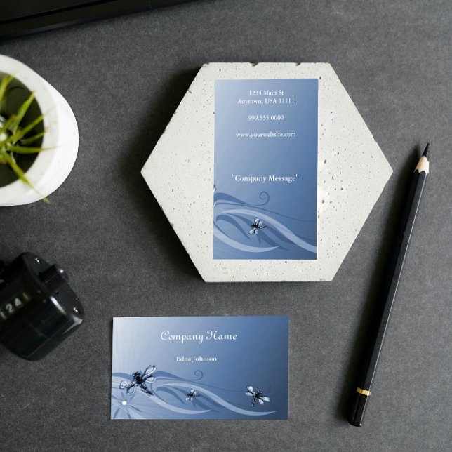 Saphire Dragonfis Business Card Visitenkarte (Sapphire Dragonflies Business Card)