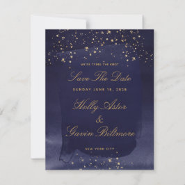 Saphire & Gold Wedding speichern das Datum Save The Date