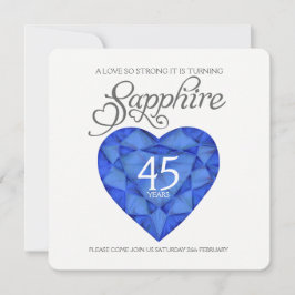 Saphire Hochzeit Liebe so stark Herz Wasserfarbe Einladung