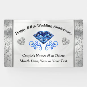 Saphire-Hochzeitsszenario zum 65. oder 45. Geburts Banner