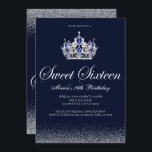 Saphire Sweet 16 Einladungen zum Geburtstag<br><div class="desc">Sapphire Sweet 16 Geburtstagseinladungen. Mit Glitzern, silberner Glitzer, eine silberne Krone mit saphir Akzenten für einen fabelhaften Sweet 16 Geburtstag. Diese Einladung zum Silbernen Glitzer 16 . Geburtstag ist für Jugendliche gedacht und wird eine großartige Einführung in Ihren besonderen Tag sein. Weitere koordinierende 16 Party-Vorräte erhalten Sie im Metro-Events Zazzle...</div>