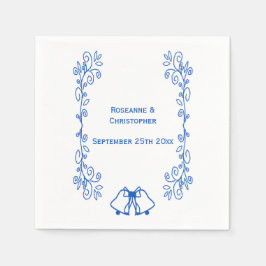 Saphire Wedding Reception Napkin Bells Skulptur Serviette
