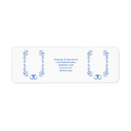 Saphire Wedding Return Address Label Bells