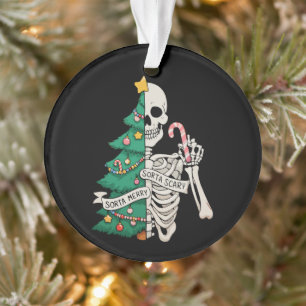 Sapin de Noël Assez Joyeux Assez Effrayant Squelet