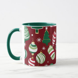 sapin de Noël bonbons ornements tasse à café