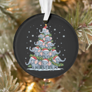 Sapin de Noël éléphant drôle éléphant mignon
