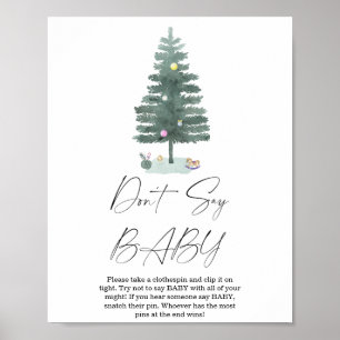 Sapin de Noël - N'annoncez pas le bébé Affiche