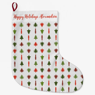 Sapin de Noël rouge et vert Chaussette de Noël