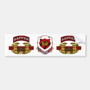 Sapper-Vorsprung mit CEB und WAPPEN Autoaufkleber