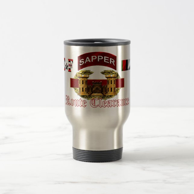 SAPPER Weg-Freigabe OEF TIERARZT Reisebecher (Mittel)