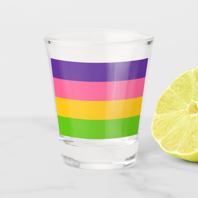 Sapphic Flag (lesbische Liebe) (LGBT) Schnapsglas (Vorderseite)