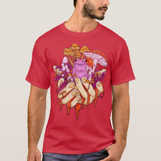 Sapphic Toadstool Frosch Handful Mushroom T-Shirt