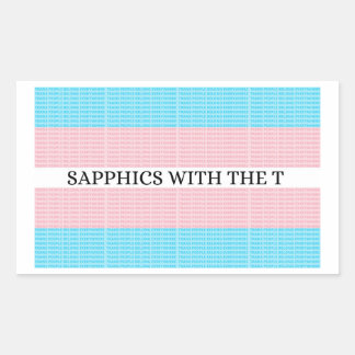 Sapphics mit dem T 4.0 Aufkleber - 4er Pack