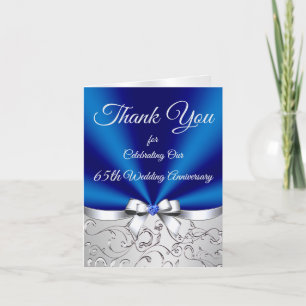 Sapphire 65e anniversaire de Mariage Merci Cartes