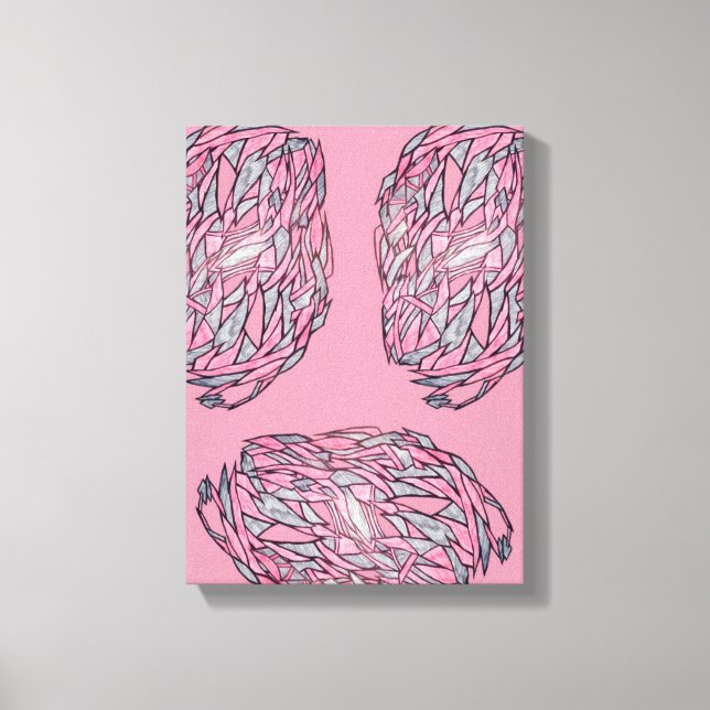 Sapphire and Ruby Abstract Sea Creatures Leinwanddruck (Vorderseite)