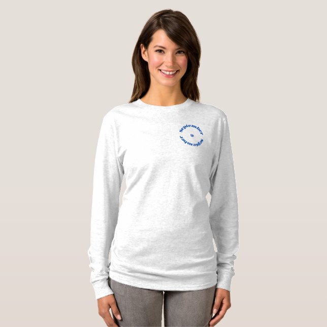 Sapphire Birthstone Clothing T - Shirt (Vorne ganz)