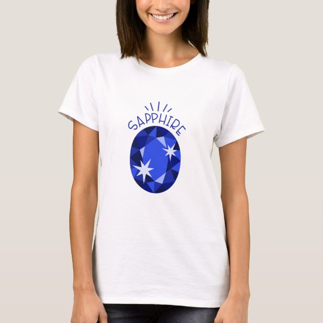Sapphire Birthstone T-Shirt (Vorderseite)