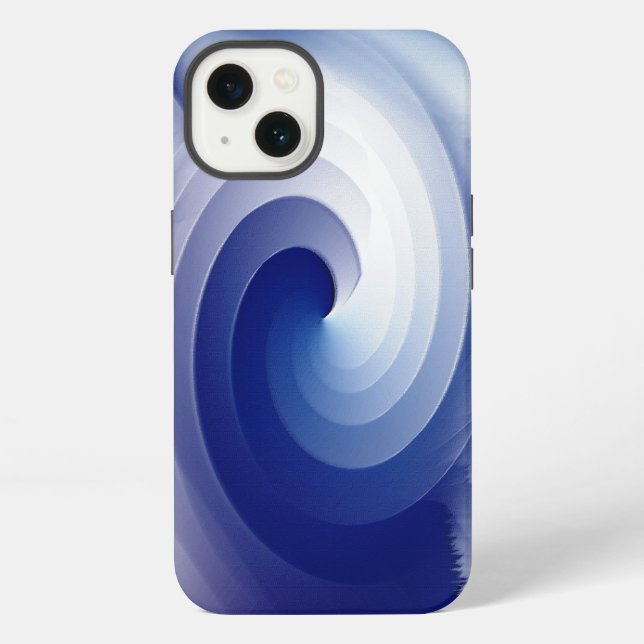 Sapphire-Blauer Sturm iPhone Hülle (Rückseite)