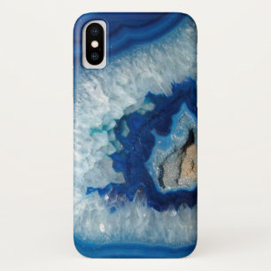 Sapphire Blue Agate Geode iPhone X Hülle