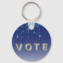 Sapphire Blue Glitter Drip Schlüsselanhänger