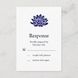 Sapphire Blue Lotus Flower RSVP