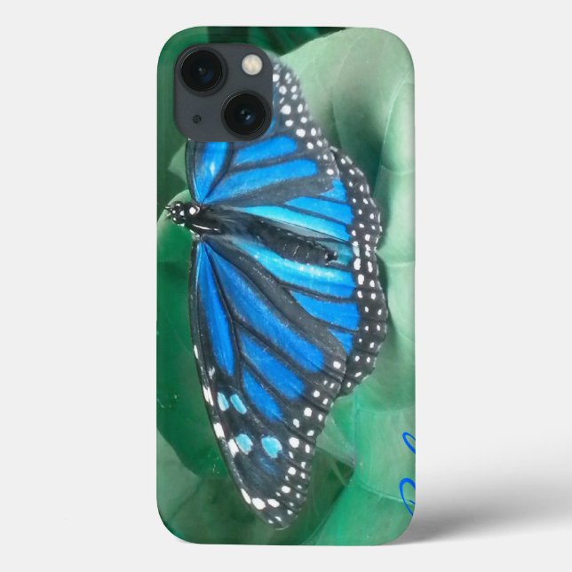 Sapphire Blue Monarch Butterfly iPad Case (Rückseite)