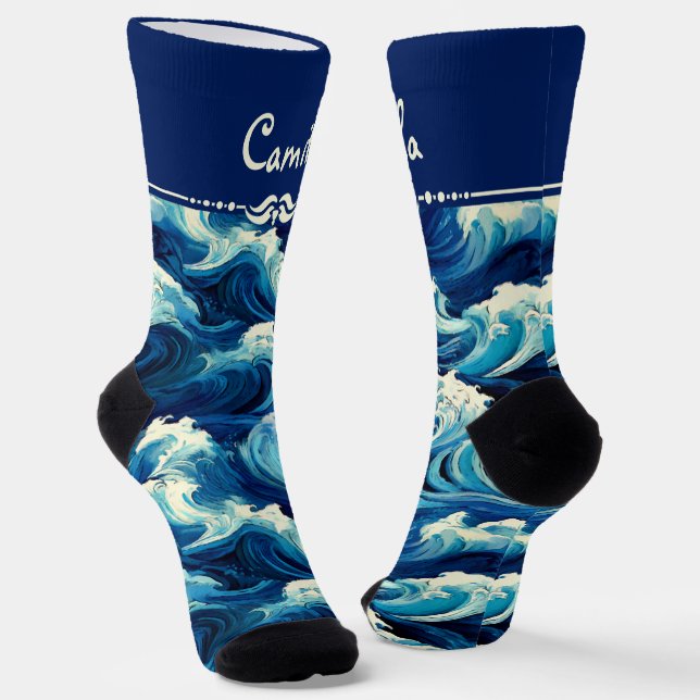 Sapphire Blue Ocean Socken (Gewinkelt)