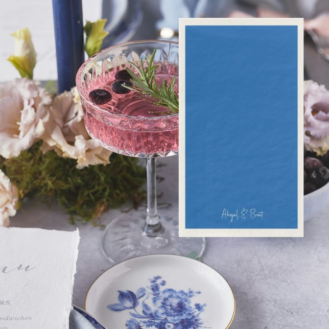 Sapphire Blue Personalisiert Wedding Serviette (Von Creator hochgeladen)