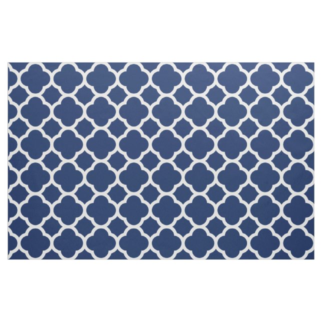Sapphire Blue Quatrefoil Muster Stoff (Fat Quarter (45,7 x 55,9 cm))