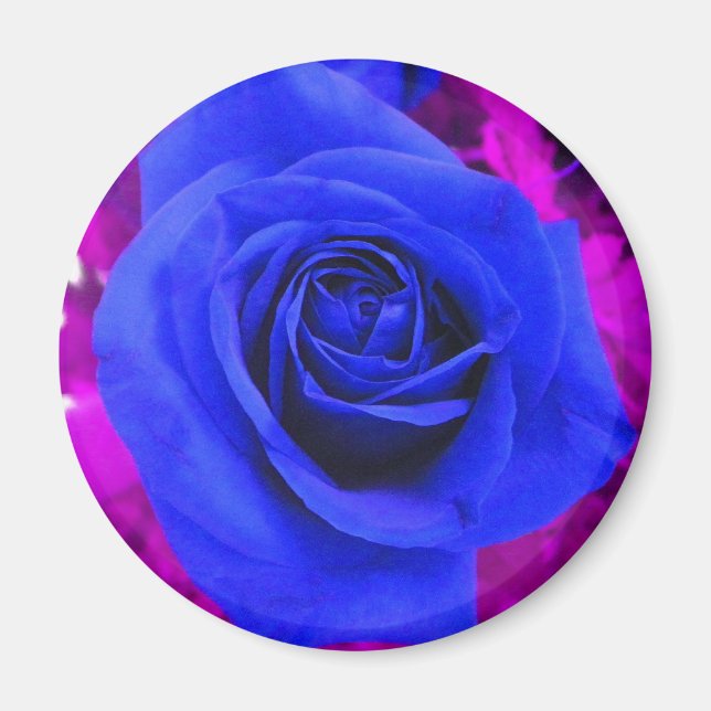 Sapphire Blue Rose Magnet (Vorne)