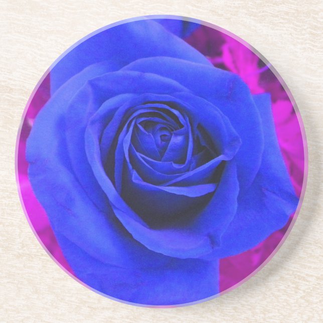 Sapphire Blue Rose Untersetzer (Vorne)