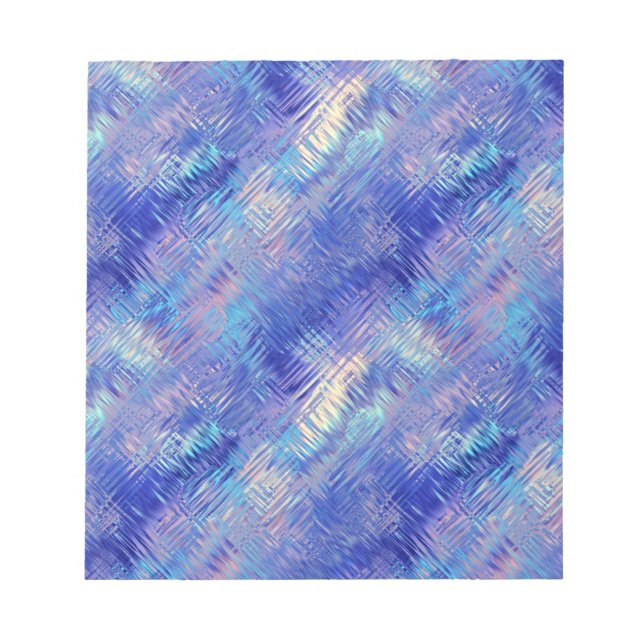Sapphire Blue Scribbled Texture Notizblock (Vorderseite)