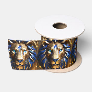 Sapphire Blue und Gold Lion, Satinband