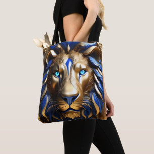 Sapphire Blue und Gold Lion, Tasche