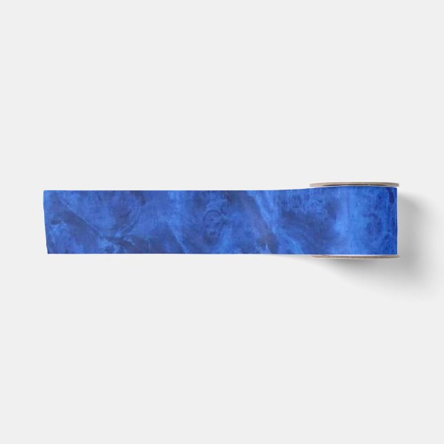 Sapphire Blue Velvet Satinband (Vorderseite)